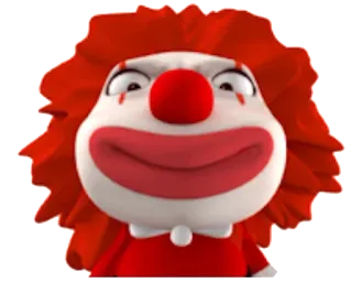 🤡 Clown, Rot, Cartoon, Illustration, Figur, Lustig whatsapp sticker
