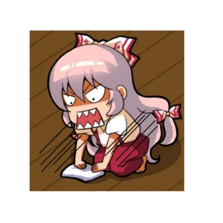 😬 อนิเมะ, โกรธ, จิบิ, การ์ตูน telegram sticker