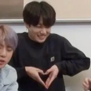 🥺 heart sign, korean, gesture, happy, asian, people telegram sticker