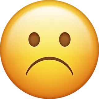 ☹️ sad, emoji, face, unhappy, yellow telegram sticker