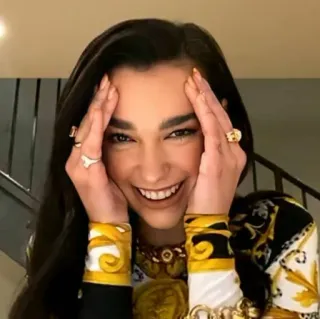 😂 Dua Lipa певица, поп, женщина, знаменитость, красивая, мода telegram sticker