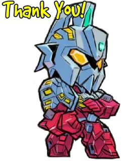 🤝 Thank You! Roboter, Danke, Dankbarkeit, Panzer, Mech telegram sticker