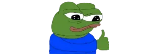 👍 Pepe the Frog pepe, sapo, meme, cultura da internet telegram sticker