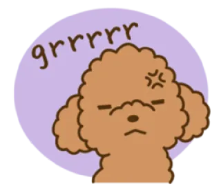 😣 grrrrr cachorro, animal, bravo, rabugento, desenho animado whatsapp sticker