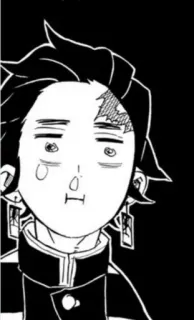 🥲 Tanjiro Kamado Demon Slayer anime, manga, demon slayer, tanjiro, funny, expression, character telegram sticker