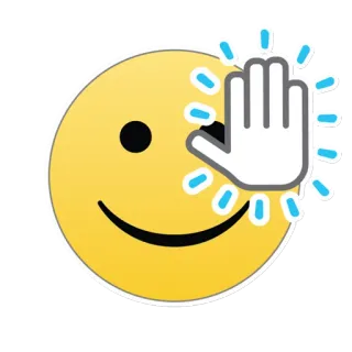 🙌 Emoji, Cara sonriente, Mano, Choca esos cinco telegram sticker