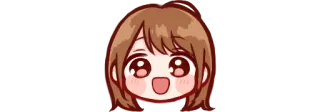 😁 Anime, Manga, Słodkie, Dziewczyna, Kawaii, Naklejka telegram sticker