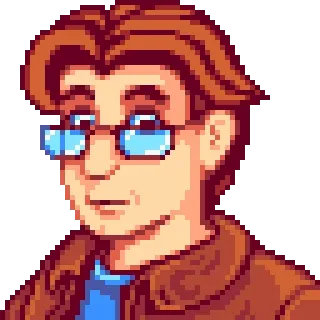 😳 Harvey Stardew Valley Stardew Valley, Harvey, Pixel Art, Videojuego, Personaje telegram sticker