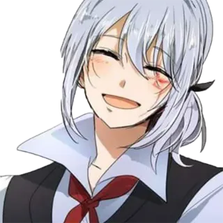 💤 anime, tersenyum, memerah, karakter telegram sticker