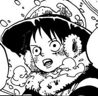 🏴‍☠️ Monkey D. Luffy One Piece アニメ, マンガ, ワンピース, モンキー・D・ルフィ, ルフィ whatsapp sticker