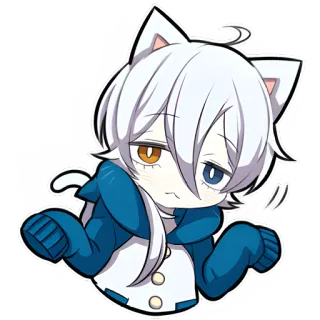 🤷‍♂ อนิเมะ, แมว, ตัวละคร, สติกเกอร์, คาวาอิ, มังงะ, น่ารัก telegram sticker