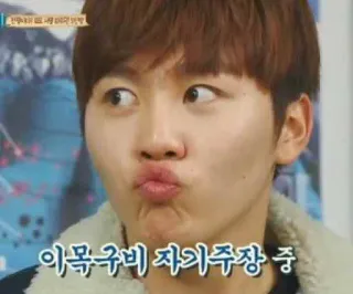 😘 이목구비 자기주장 중 telegram sticker