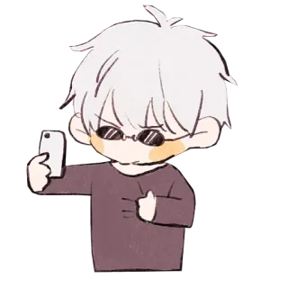 👍 Anime, Cartoon, Figur, Sticker, Sonnenbrille, Selfie telegram sticker