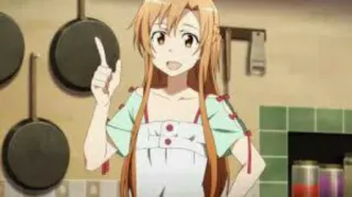 😙 Asuna Yuuki Sword Art Online Anime, Cucina, Sword Art Online, Personaggio, Carino, Giapponese, Cartone animato, Asuna telegram sticker