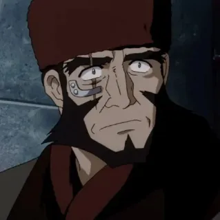 🔩 Jet Black Cowboy Bebop anime, character, beard, Jet Black, Cowboy Bebop telegram sticker