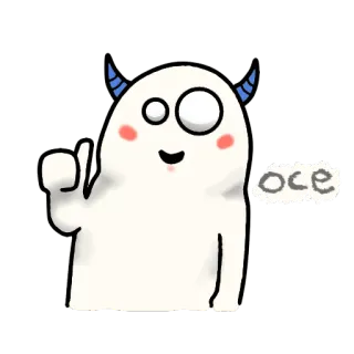 👍 Oce monster, devil, cute, cartoon, funny, character, friendly telegram sticker