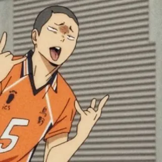 🏐 Tanaka Ryūnosuke Haikyuu anime, haikyuu, tanaka ryūnosuke, volleyball telegram sticker