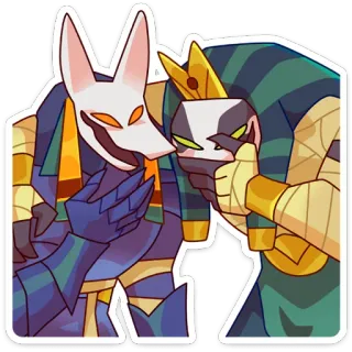 😃 阿努比斯, 神, 埃及, 角色 whatsapp sticker