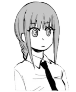 😐 Makima Chainsaw Man anime, manga, makima, chainsaw man, girl, shocked telegram sticker