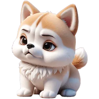 🤨 Hund, Welpe, süß, Tier, Haustier, Cartoon, entzückend whatsapp sticker