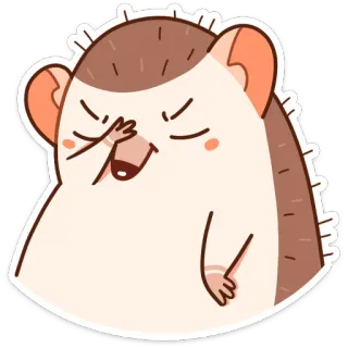 🤦‍♂️ hedgehog, animal, cute, cartoon, sticker telegram sticker