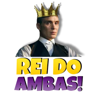 👑 REI DO AMBAS! король, рэй, тузы, корона, мужчина telegram sticker