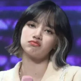 ✨ Lisa kpop, sängerin, promi, frau, gelangweilt telegram sticker