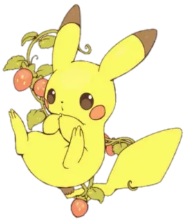 🍓 Pikachu Pokemon ปิกาจู, โปเกมอน, น่ารัก, อนิเมะ, การ์ตูน telegram sticker