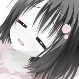 🕸️ 动漫, 女孩, 卡哇伊, 可爱, 漫画, 草莓 whatsapp sticker