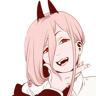 🤔 Power Chainsaw Man anime, manga, power, chainsaw man, devil, horns telegram sticker