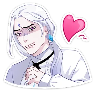🤨 อนิเมะ, มังงะ, ตัวละคร, สีหน้า, ความรัก, หัวใจ, อารมณ์ telegram sticker