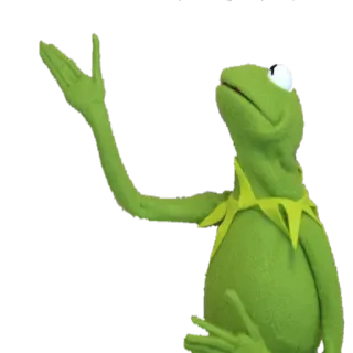 🤔 Kermit kermit, muppet, geste, insultant, humour, mème telegram sticker