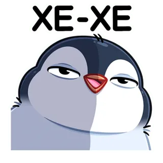 😅 ХЕ-ХЕ pinguin, süß, aufkleber, vogel, cartoon, tier, animiert telegram sticker