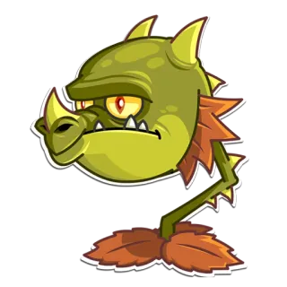 😕 plants vs zombies, ต้นไม้, เกม, สัตว์ประหลาด, การ์ตูน telegram sticker