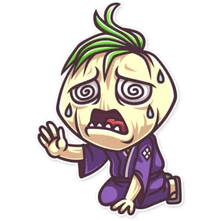 😰 onion, character, sad, crying, cartoon, sticker telegram sticker