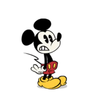 😨 Mickey Mouse 만화, 쥐, 디즈니, 캐릭터, 애니메이션, 클래식 telegram sticker