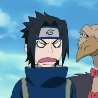 🎧 Sasuke Naruto anime, Sasuke, cartoon, Naruto, character telegram sticker