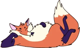 😚 キツネ, 動物, マンガ, 可愛い, 遊び心, 幸せ, オレンジ, 愛らしい telegram sticker
