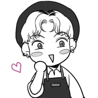 😏 fofo, desenho animado, coração, desenho, chibi telegram sticker