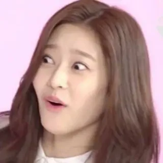 🛒 女性, 顔, 表情, ショック, 好奇心, アジア人 telegram sticker
