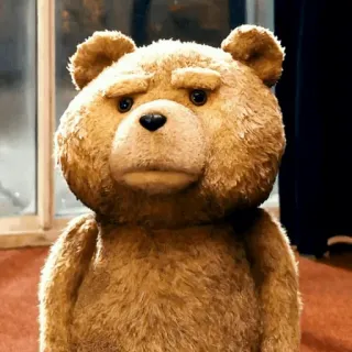 😐 Ted teddy bear, movie, funny, comedy, toy, bear telegram sticker