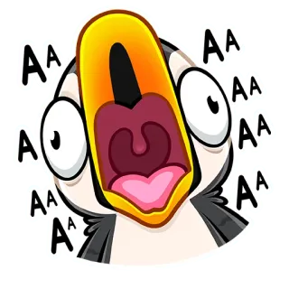 😮 AAAAAAA grito, desenho animado, engraçado, estresse, ansioso telegram sticker