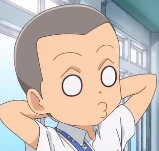 🥱 Anime, Ragazzo, Cartone animato, Personaggio, Studente, Sorpreso telegram sticker