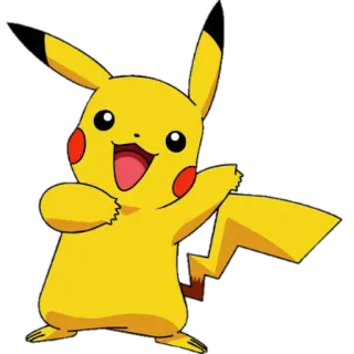 Pikachu @lowbatterypower pack 4 whatsapp stickers