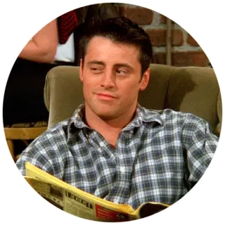 😉 Joey Tribbiani Friends Joey Tribbiani, Friends, TV Serie, Sitcom, Charakter, Fernsehen, Mann whatsapp sticker