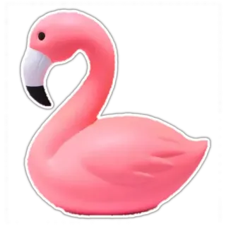 🦩 Fenicottero, Rosa, Uccello, Animale, Tropicale, Estate, Carino whatsapp sticker