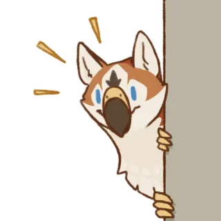 👀 gryphon, animal, cute, sticker telegram sticker