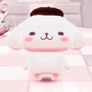 🦕 personagem, desenho animado, kawaii, fofo, animal, cachorro, boina whatsapp sticker