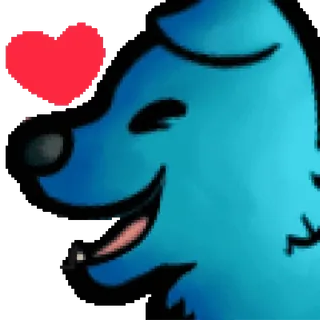🐶 Blue Dog whatsapp sticker
