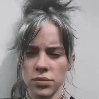 🫒 Billie Eilish Billie Eilish, นักร้อง, คนดัง, เพลง, ภาพเหมือน, คน telegram sticker